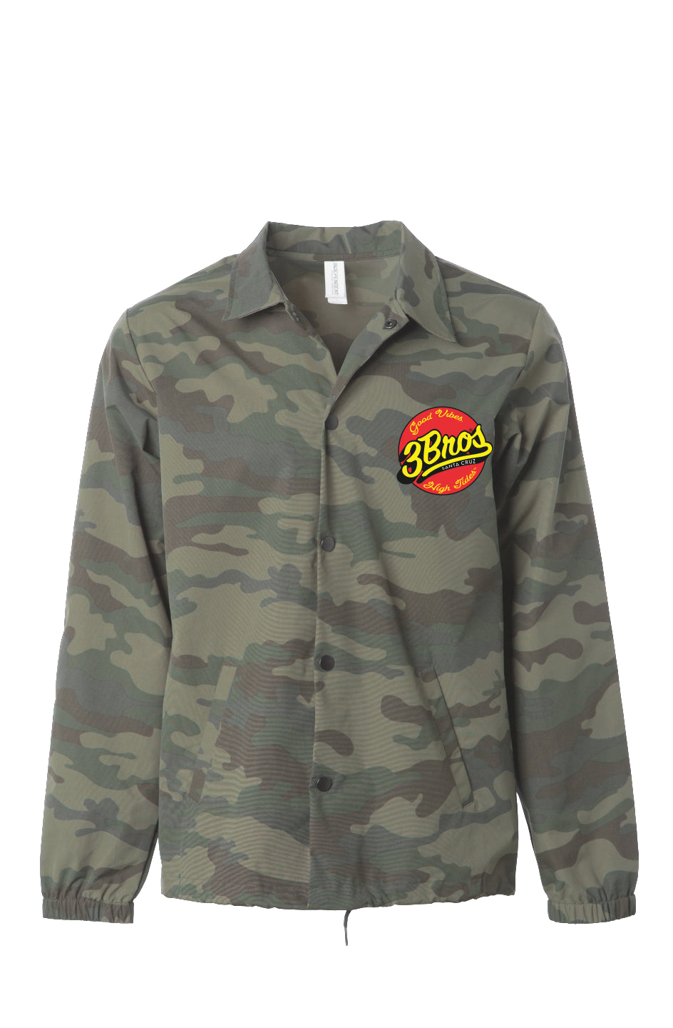 Water Resistant Windbreaker Coaches Jacket Camo